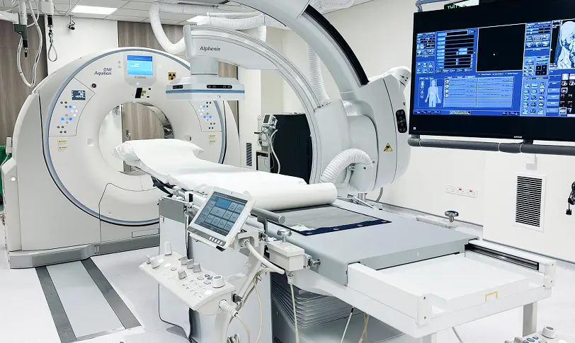 Angio CT (Canon Alphenix 4DCT) with the World's first high-definition detector